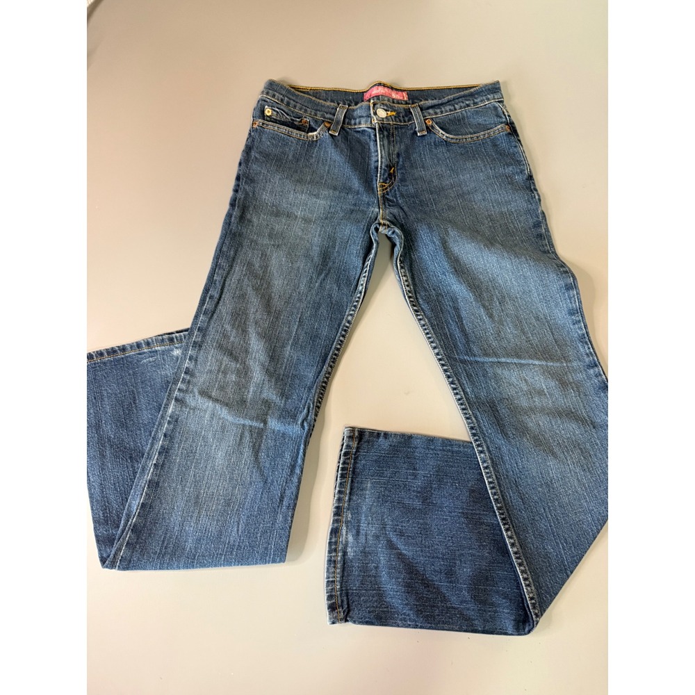 Levis 518 Superlow Bootcut Jeans Womens 7 Medium Blue Denim Low Rise Vintage